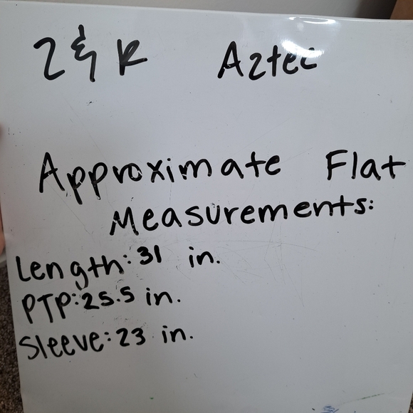 Zac & Rachel Bundle Of 2 Orange Blue Aztec Multicolor Flowy Boho Blouses Sz 3X - Picture 12 of 13